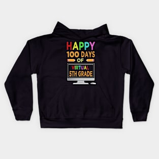 100 days of school 5th grade Kids Hoodie